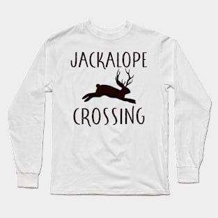 jackalope crossing dark Long Sleeve T-Shirt